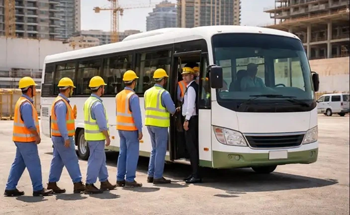 labour transportation in musaffah